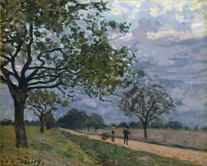 El Camino de Versalles a Louveciennes de Alfred Sisley