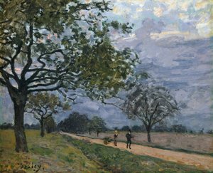 El camino de Versalles a Louveciennes, probablemente 1879 de Alfred Sisley