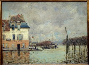 La inundación en Port Marly de Alfred Sisley