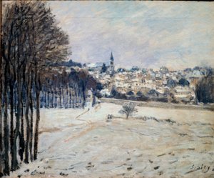 La nieve en Marly de Alfred Sisley