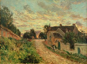 Un camino en Louvecienne de Alfred Sisley