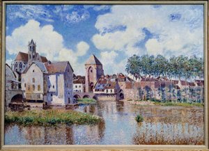 Vista de Moret en Loing de Alfred Sisley