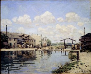 Vista del Canal de San Martín en 1872 de Alfred Sisley