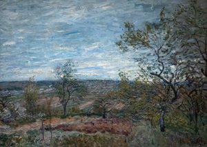 Día ventoso en Veneux de Alfred Sisley