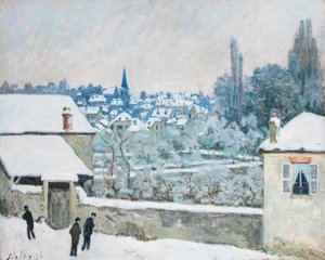 Invierno en Louveciennes de Alfred Sisley