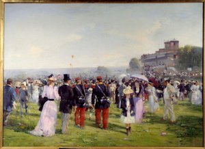Fin de las carreras en Auteuil Pintura de Alfred Smith (1853-1936) 1893 Sol. 1,09x1,5 m París, Museo Carnavalet ¡Atención! La utilización de esta obra puede estar sujeta a una solicitud de autorización de terceros o a tasas adicionales
