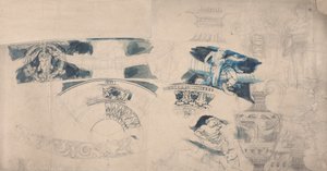 Diseños para techos e interiores de Alfred Emile Stevens