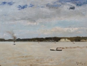 La bahía de Honfleur. 1891 de Alfred Emile Stevens