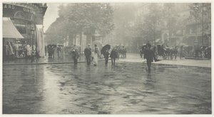 Un día lluvioso en el bulevar, París, 1894, impreso c. 1897 de Alfred Stieglitz