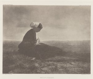 Netzflickerin (Reparar redes), Katwijk 1894 de Alfred Stieglitz