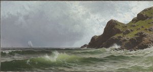 Navegando frente a la costa de Alfred Thompson Bricher