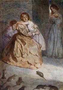 Plaga de Ratas durante el Sitio de Lucknow, Motín Indio, 1857 de Alfred Wallis Mills