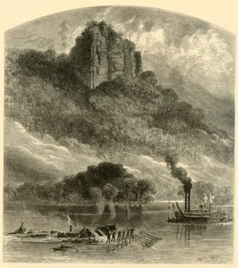 Chimney Rock, cerca de Fountain City, 1874 de Alfred Rudolph Waud