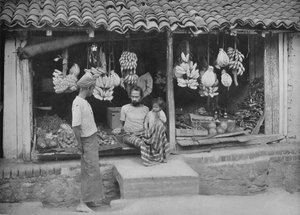 Una boutique nativa o tienda de frutas, c1890, 1910