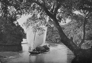 Barco Padda a Toda Vela, c1890, 1910 de Alfred William Amandus Plate