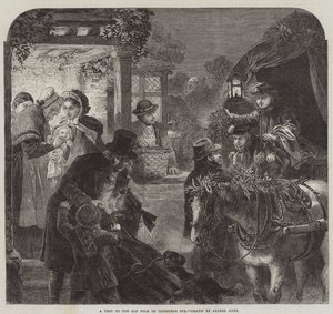 Una visita a los ancianos en Nochebuena de Alfred William Hunt