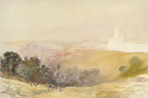 Durham desde las Colinas Rojas, 1866-1880 de Alfred William Hunt