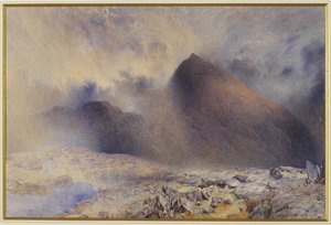 Monte Snowdon a través de nubes despejadas, 1857