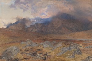 Snowdon, después de una Granizada de Abril [o Snowdon a través de Nubes Despejadas], ca. 1857