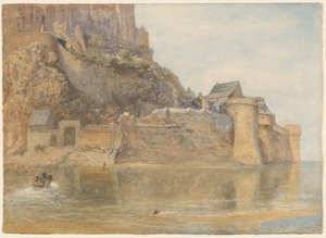 Las murallas, Mont St. Michel, Francia de Alfred William Hunt