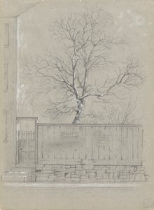 Valla publicitaria y árbol de Alfred Wordsworth Thompson