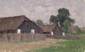 Casas de campesinos cerca de Klagenfurt de Alfred Zoff