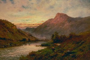 The Tay at Sunset, Dunkeld (óleo)
