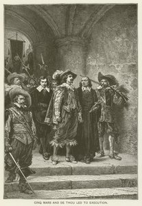 Cinq Mars y De Thou llevados a la ejecución de Alfred de Vigny