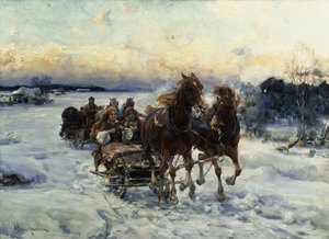 El paseo en trineo de Alfred von Wierusz Kowalski