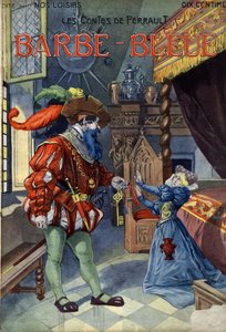 Barba Azul (Bluebeard), Conte de Charles Perrault (1628-1703). Ilustración de Vaccari y Carrey en la colección "Les beaux tales" "Nos loisirs" hacia 1910. Colección privada. de Alfredo and Carrey Vaccari
