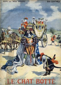 El gato de la bota. Cuento popular. Ilustración de Vaccari y Carrey en la colección "Les beaux tales" "Nos loisirs" hacia 1910. Colección privada. de Alfredo and Carrey Vaccari