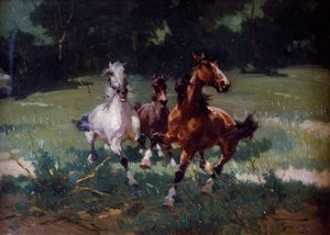 Caballos corriendo de Alfredo Tominz