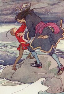 Se produjo una feroz pelea (litografía en color) de Alice Bolingbroke (after) Woodward
