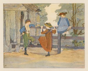 Niños y niñas (litografía en color) de Alice Maud Beddington