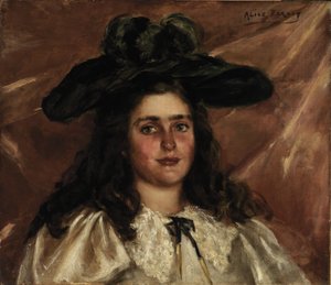 Laura Alicia con sombrero grande de Alice Pike Barney