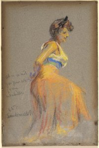 Modelo en amarillo de Alice Pike Barney