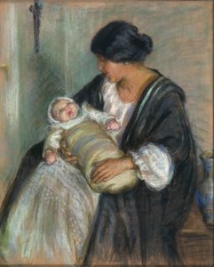 Madre y bebé llorón