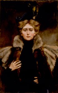 Natalie con capa de piel, 1897 de Alice Pike Barney