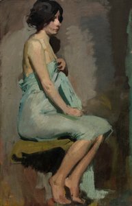 Estudio de una mujer sentada