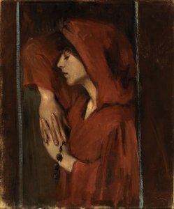 Mujer con capucha roja, finales del siglo XIX-principios del siglo XX de Alice Pike Barney