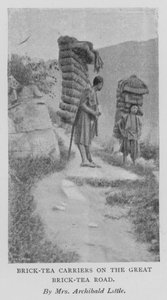 Transportadores de té de ladrillo en la Gran Ruta del Té de Ladrillo de Alicia Little
