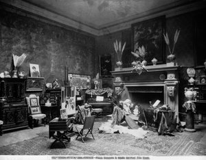 Estudio del pintor Tito Conti en Florencia, en Piazza Donatello de Fratelli Alinari