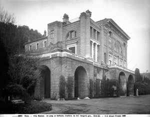 La terraza de Villa Madama, Roma de Fratelli Alinari