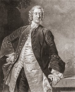 Almirante Edward Boscawen. Retrato de Allan (after) Ramsay