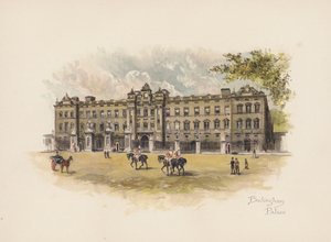 Londres familiar: Palacio de Buckingham (litografía en color)