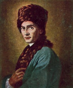 Jean-Jacques Rousseau, filósofo y escritor suizo (litografía en color)