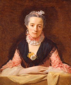 Dama con vestido de seda rosa de Allan Ramsay