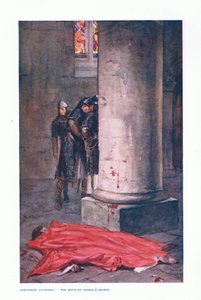 Catedral de Canterbury: La muerte de Thomas A Beckett, ilustración de 