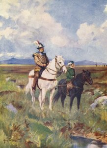 Kinmont Willie (litografía en color) de Allan Stewart