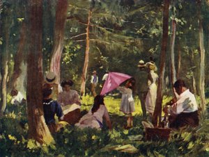 París: Un rincón en el bosque (litografía en color) de Allan Stewart